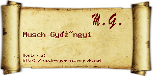 Musch Gyöngyi névjegykártya